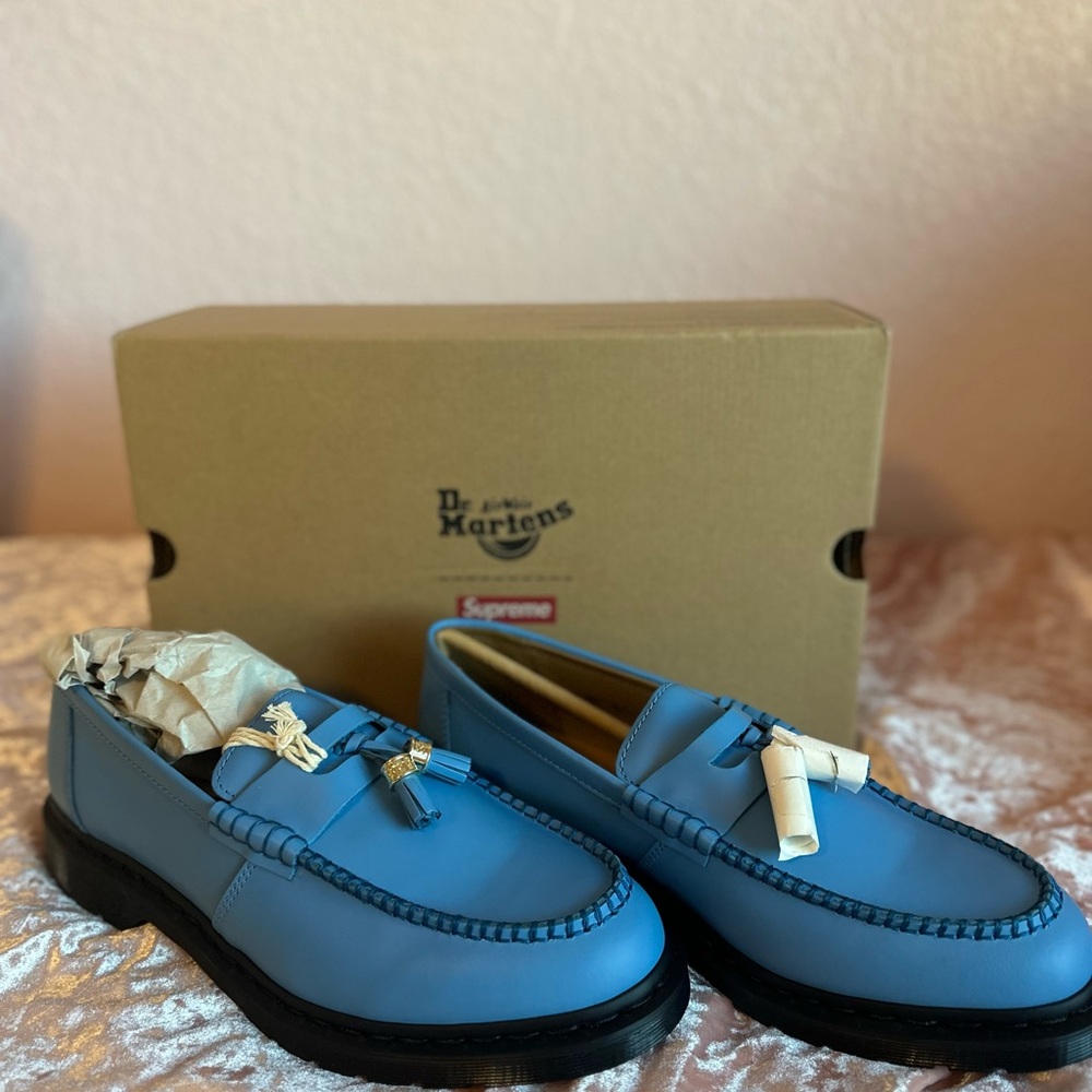 Dr. Martens x Supreme Penton Mod Blue Tassel Loafers (limited edition)